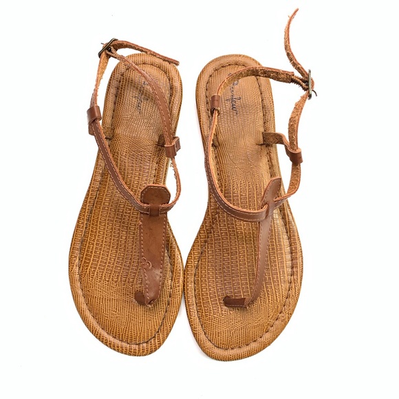 Curfew Shoes - Curfew Faux Leather Sandal Brown